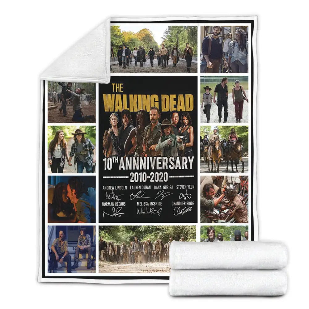The Walking Dead Fleece Blanket Gift For Wife Husband Besties