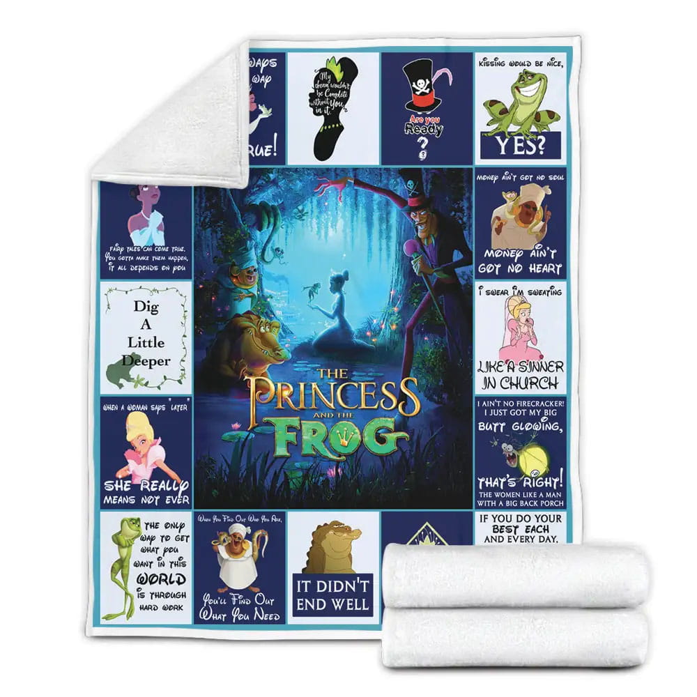 The Princess And The Frog Fleece Blanket Gift For Wife Husband Besties