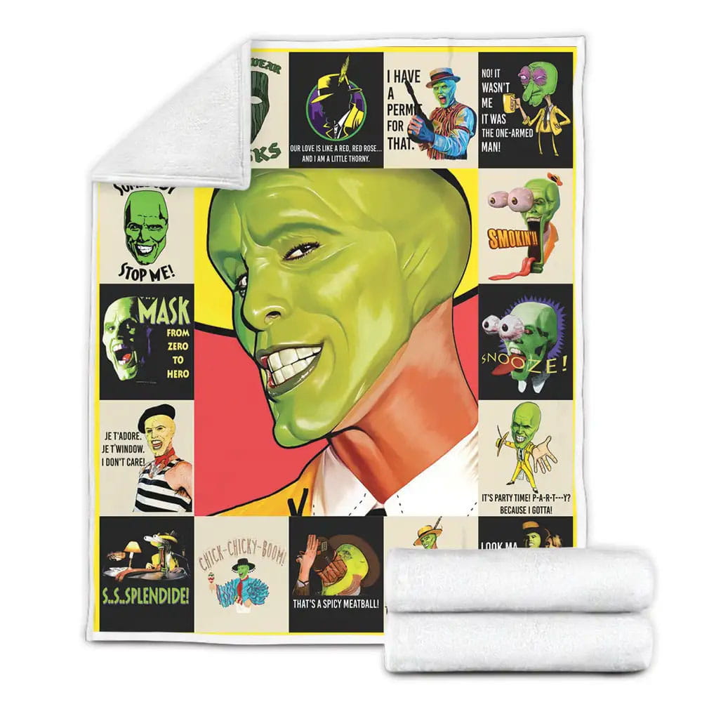 The Mask ? Jim Carrey Movies Fleece Blanket Gift For Mothers Day Fathers Day