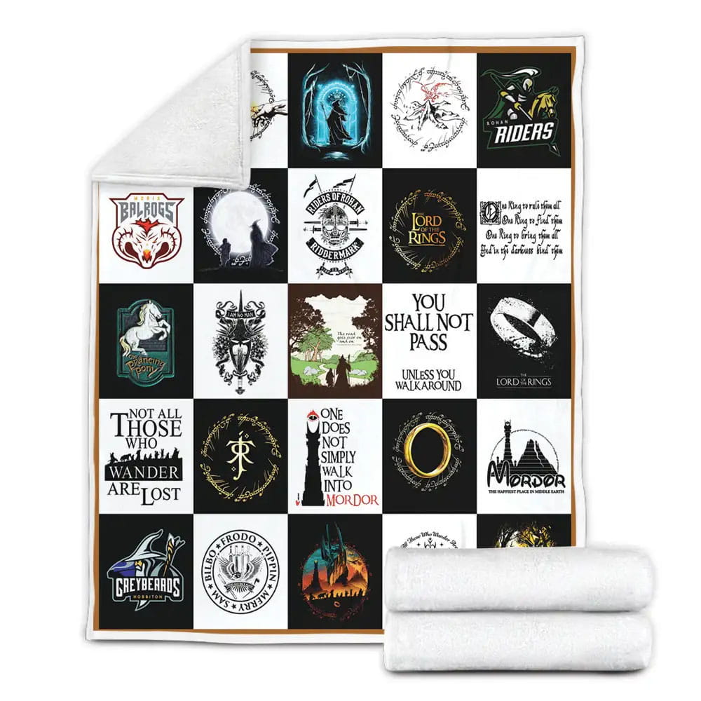 The Lord Of The Rings Fleece Blanket Gift For Birthday Halloween Christmas