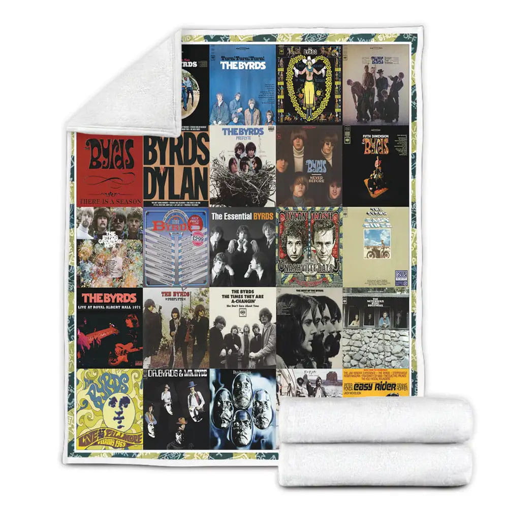 The Byrds Albums Cover Poster Fleece Blanket Gift For Wife Husband Besties