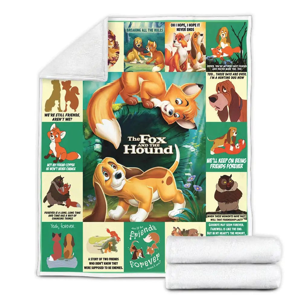 The Fox And The Hound Fleece Blanket Gift For Wife Husband Besties