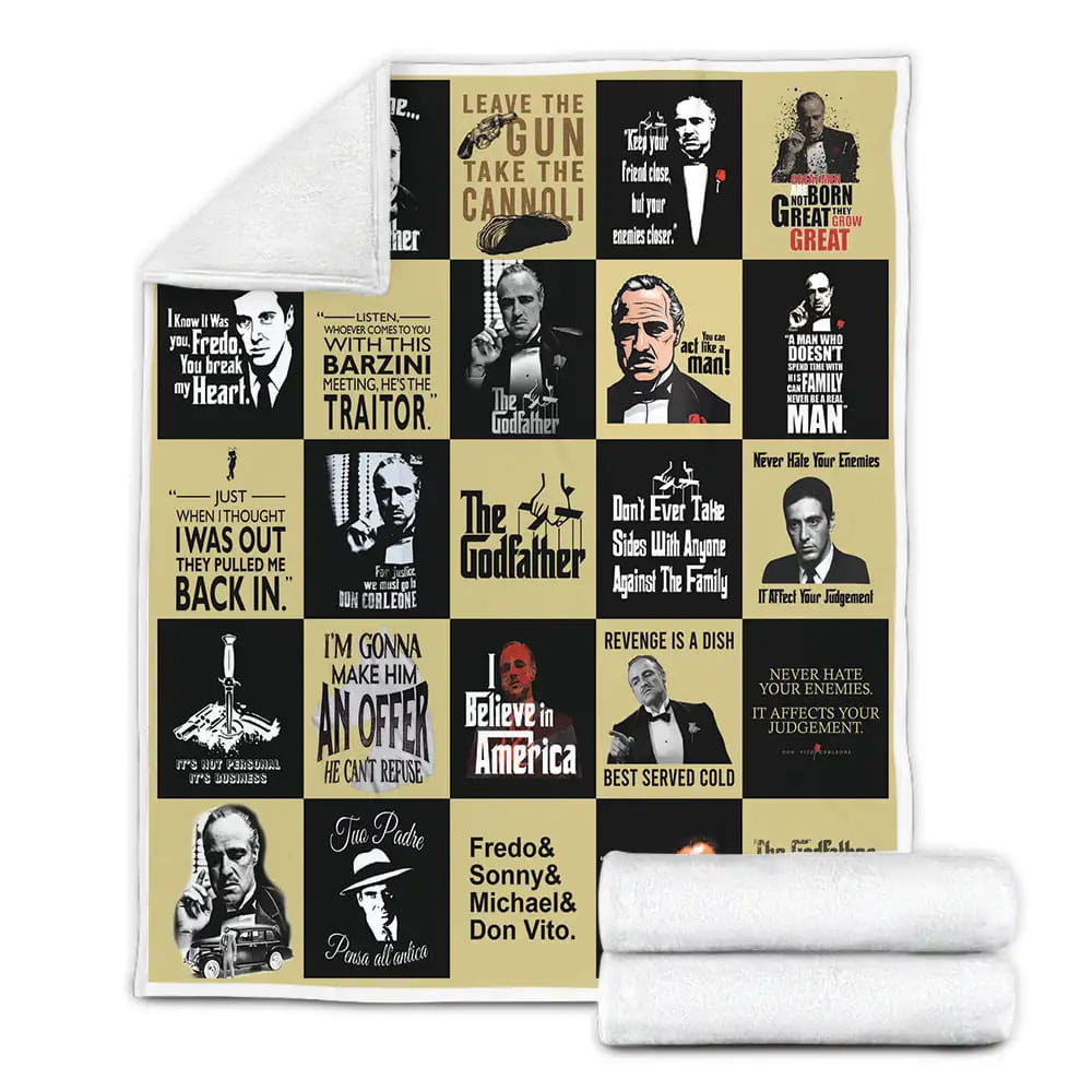 The Godfather Poster Fleece Blanket Gift For Mothers Day Fathers Day