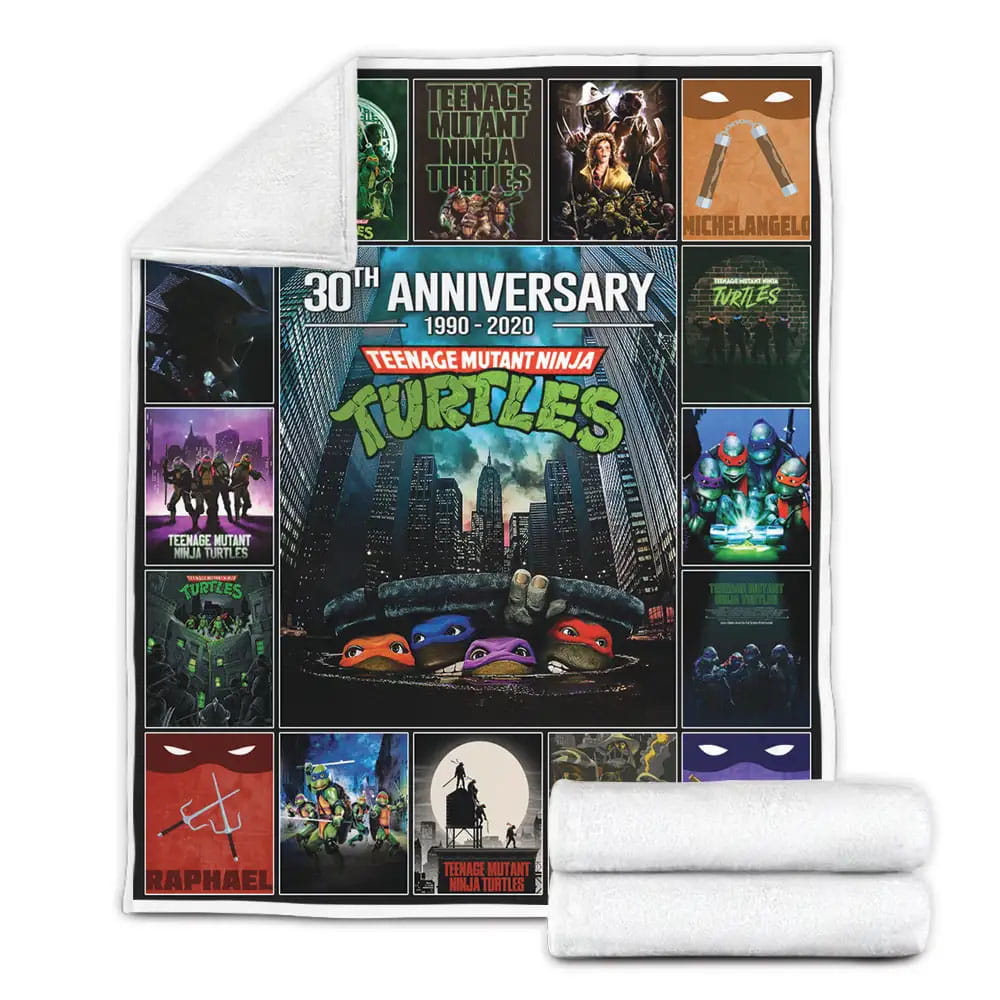 Teenage Mutant Ninja Turtles 30th Anniversary Fleece Blanket Gift For Birthday Halloween Christmas