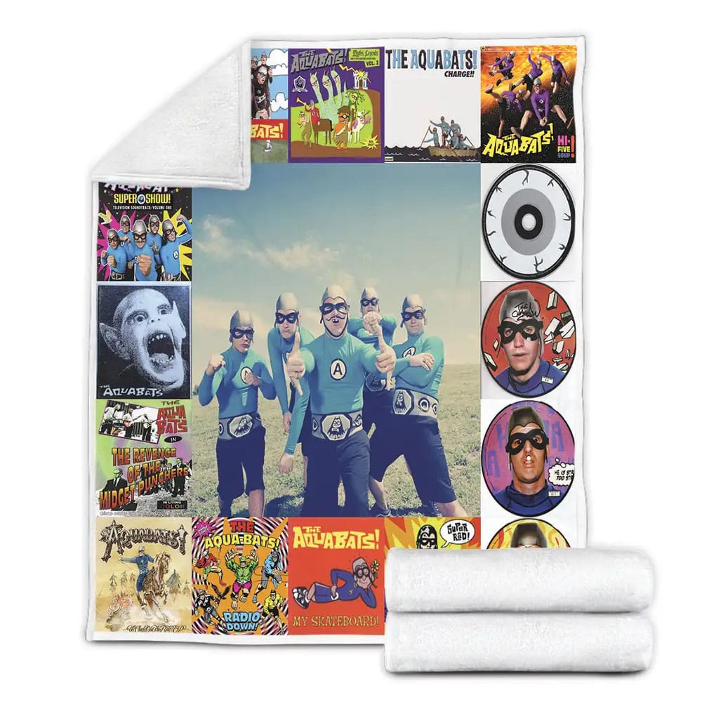 The Aquabats Album Covers Fleece Blanket Gift For Mothers Day Fathers Day