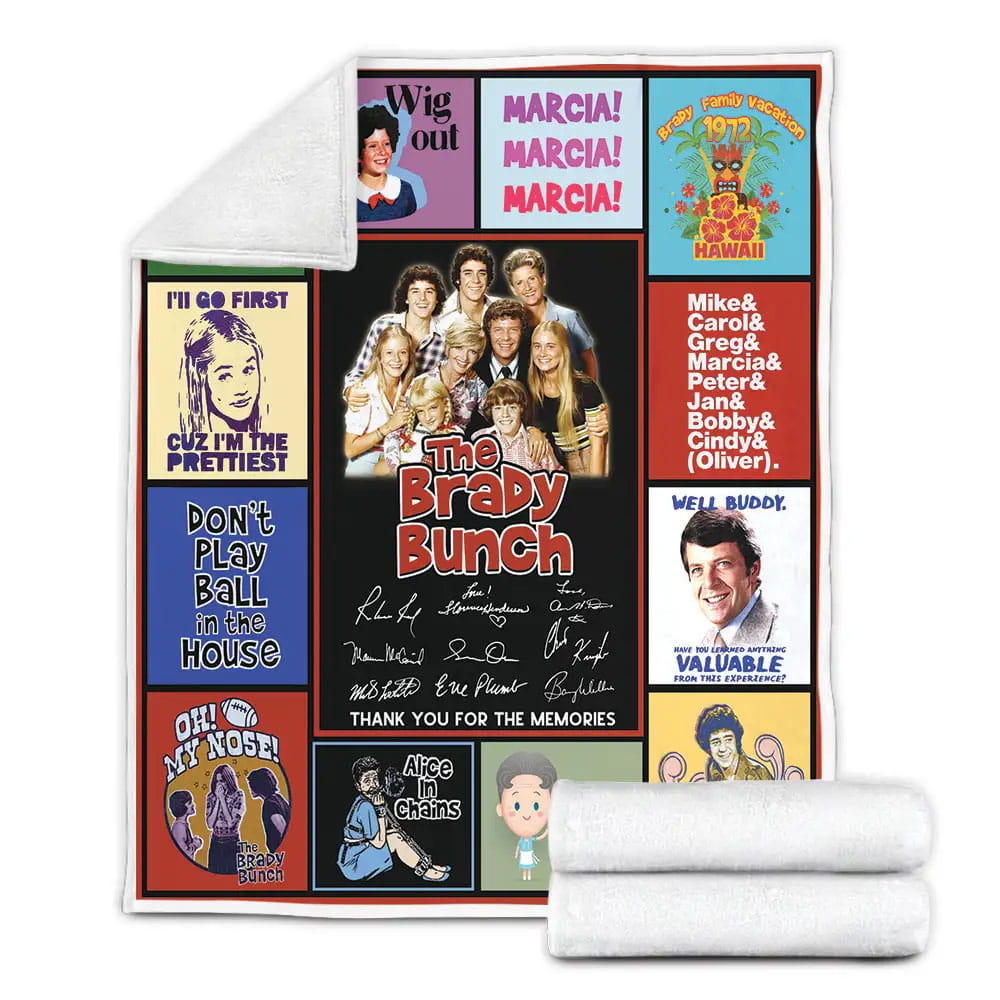 The Brady Bunch Fleece Blanket Gift For Mothers Day Fathers Day