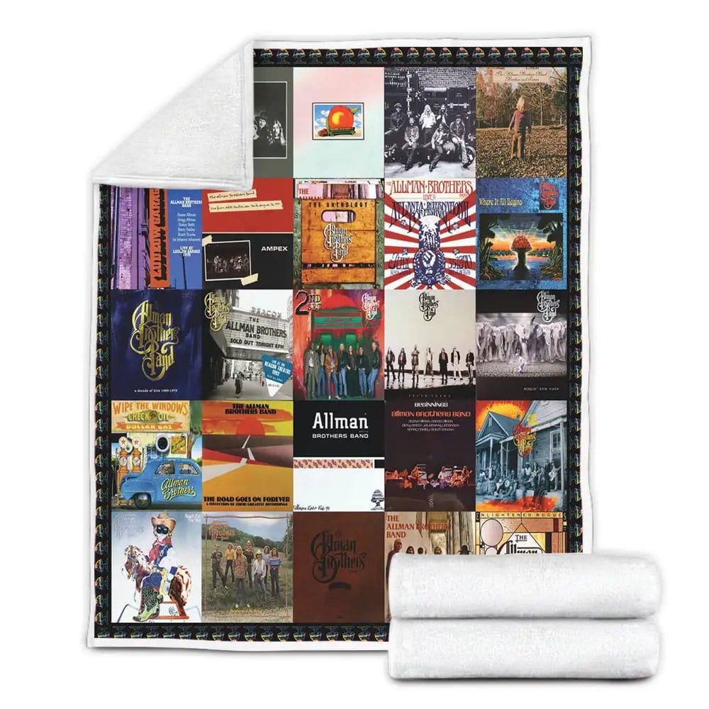 The Allman Brothers Band Albums Cover Poster Fleece Blanket Gift For Wife Husband Besties