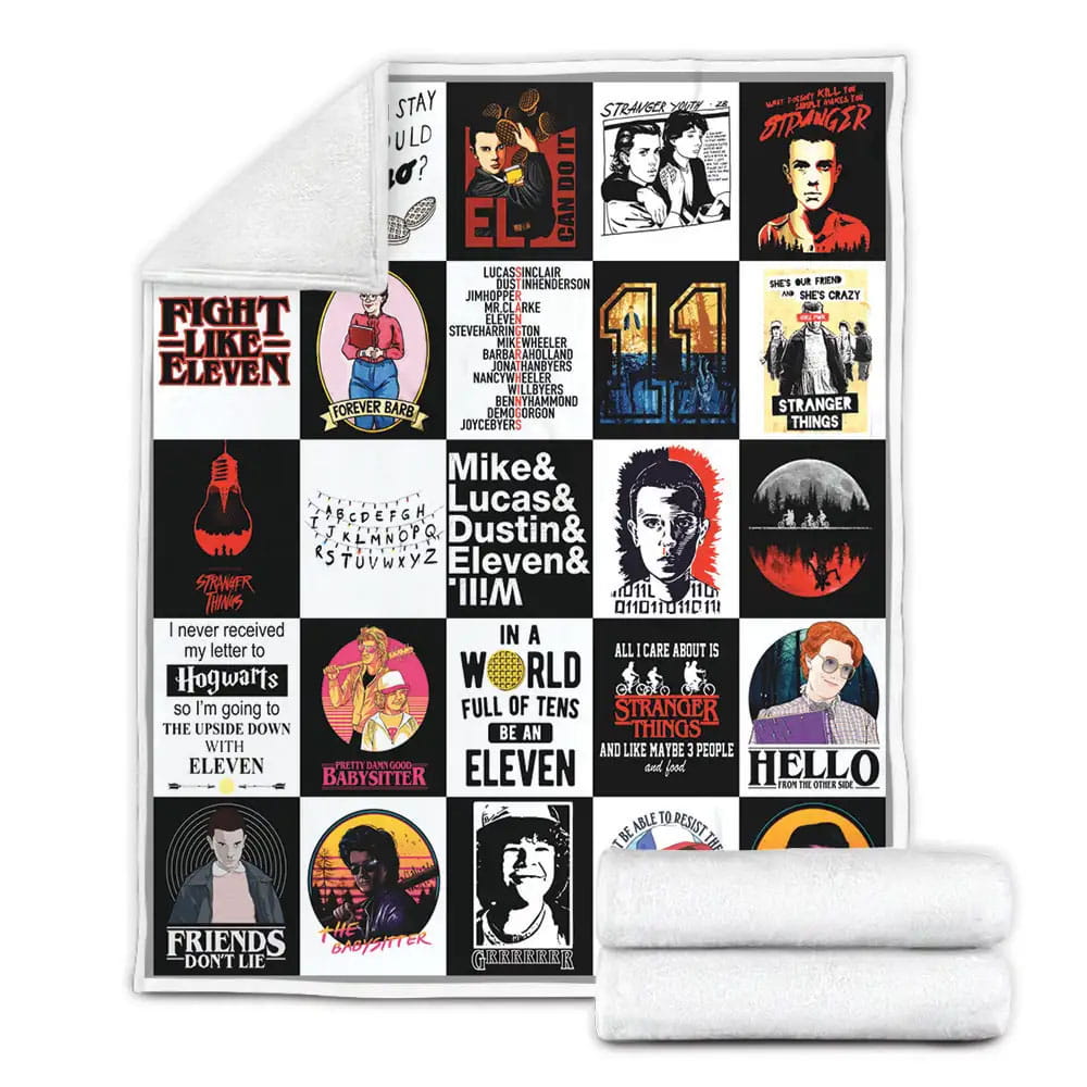 Stranger Things Fleece Blanket Gift For Mothers Day Fathers Day