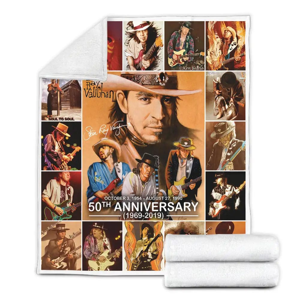 Stevie Ray Vaughan Fleece Blanket Gift For Birthday Halloween Christmas