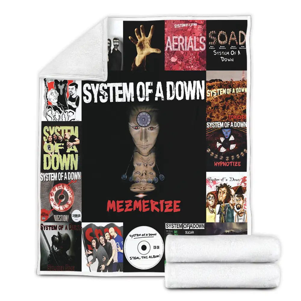 System Of A Down Fleece Blanket Gift For Birthday Halloween Christmas