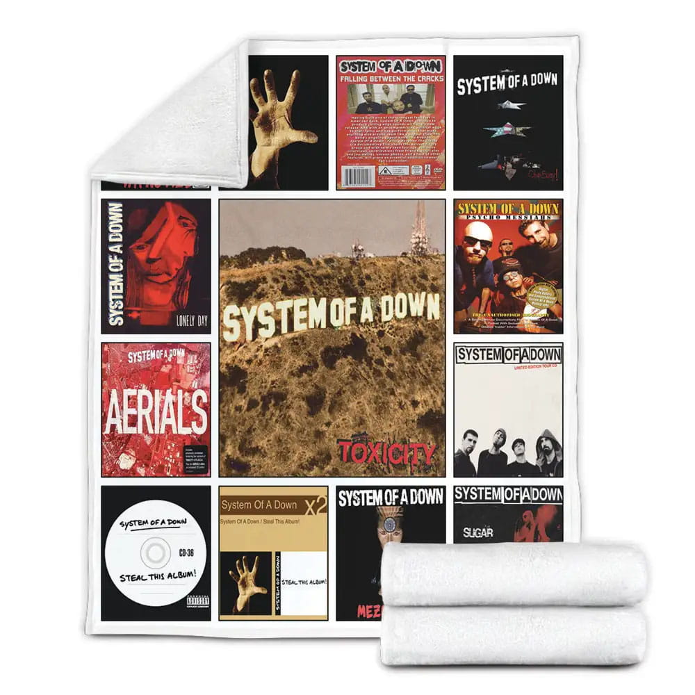 System Of A Downs Fleece Blanket Gift For Wife Husband Besties