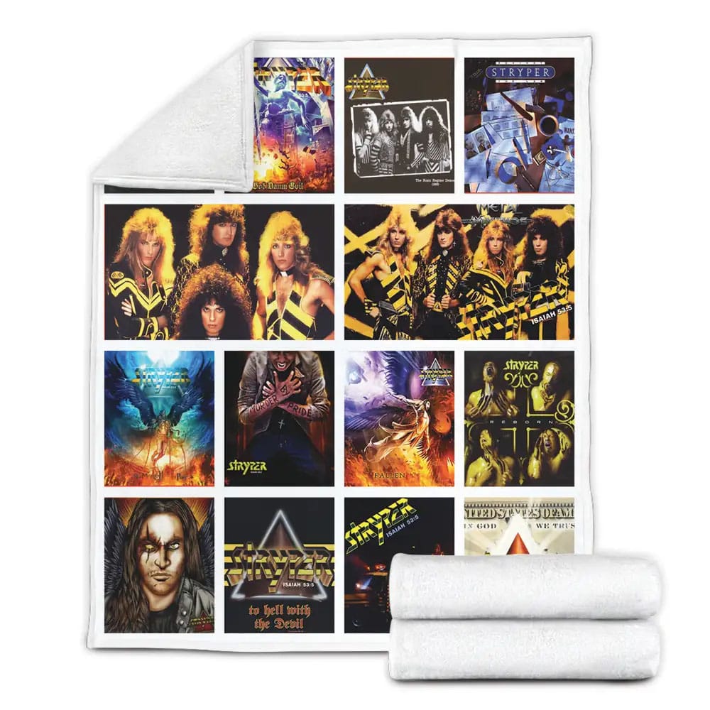 Stryper Albums Fleece Blanket Gift For Mothers Day Fathers Day