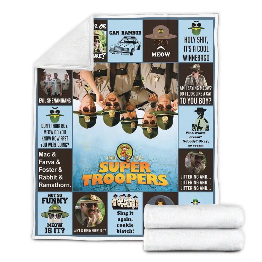 Super Troopers Fleece Blanket Gift For Mothers Day Fathers Day