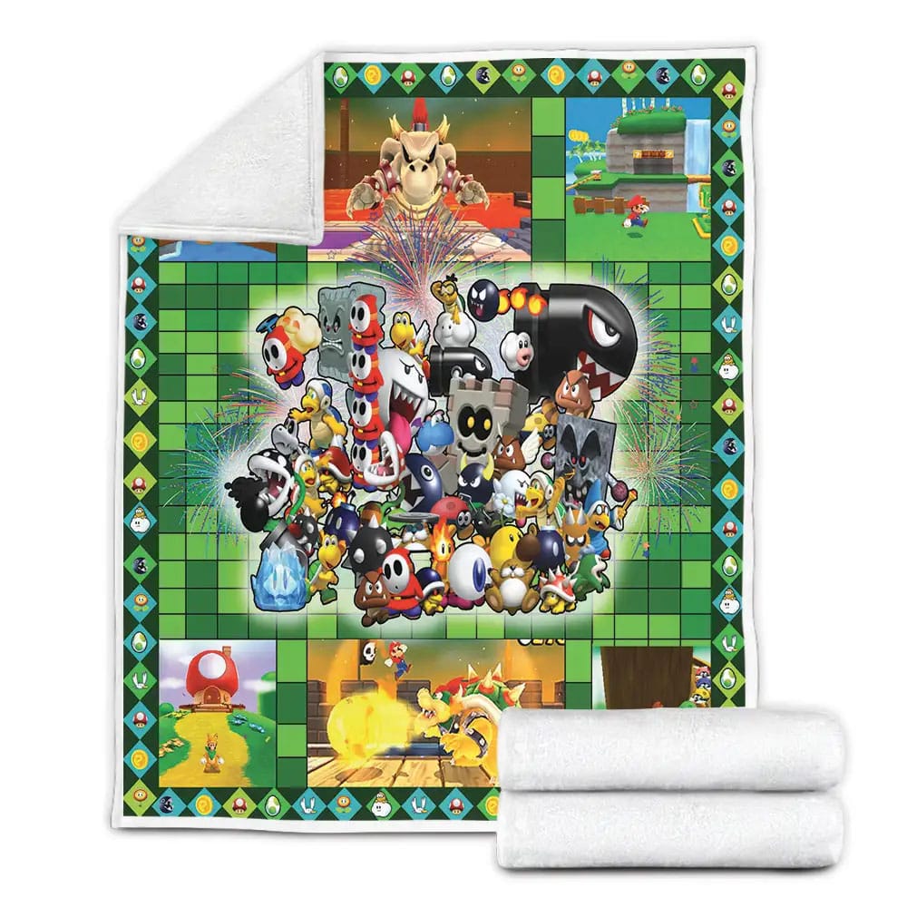 Super Mario 3d Land Fleece Blanket Perfect 
