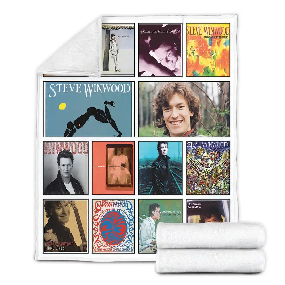 Steve Winwood Album Covers Fleece Blanket Perfect 