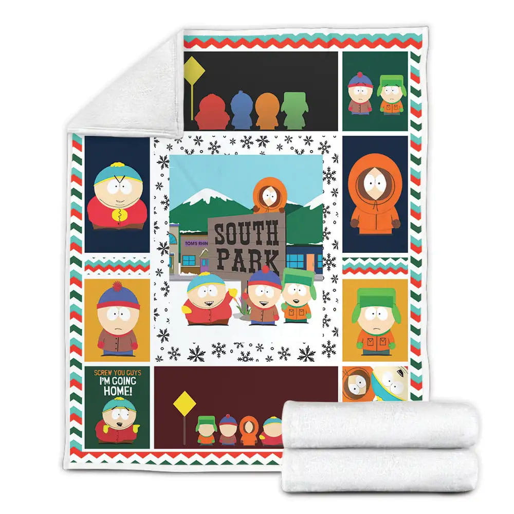 South Park Fleece Blanket Gift For Birthday Halloween Christmas