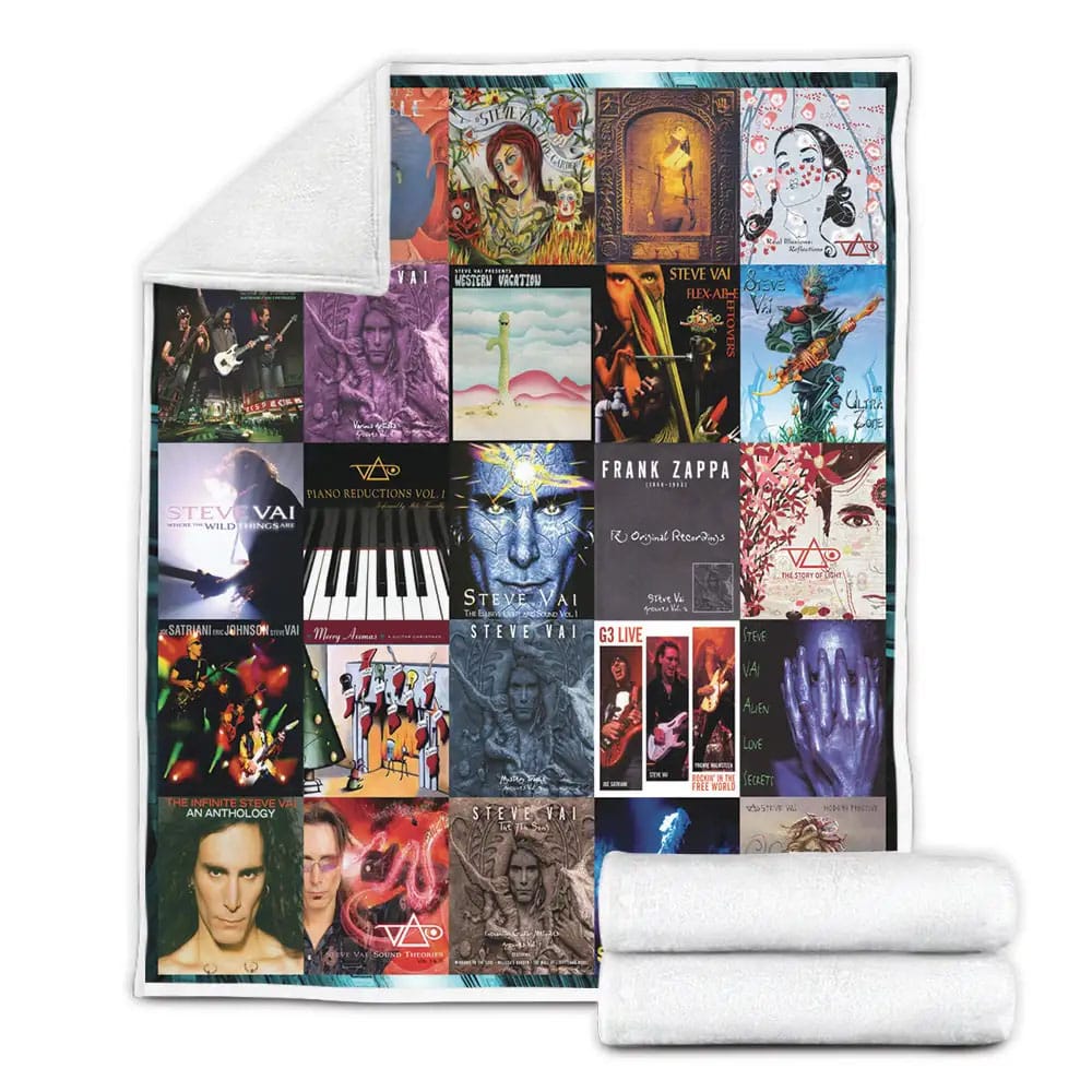 Steve Vai Albums Cover Poster Fleece Blanket Gift For Wife Husband Besties