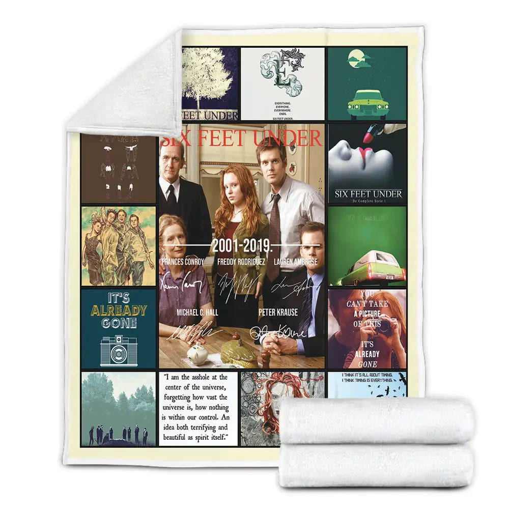 Six Feet Under Fleece Blanket Gift For Birthday Halloween Christmas