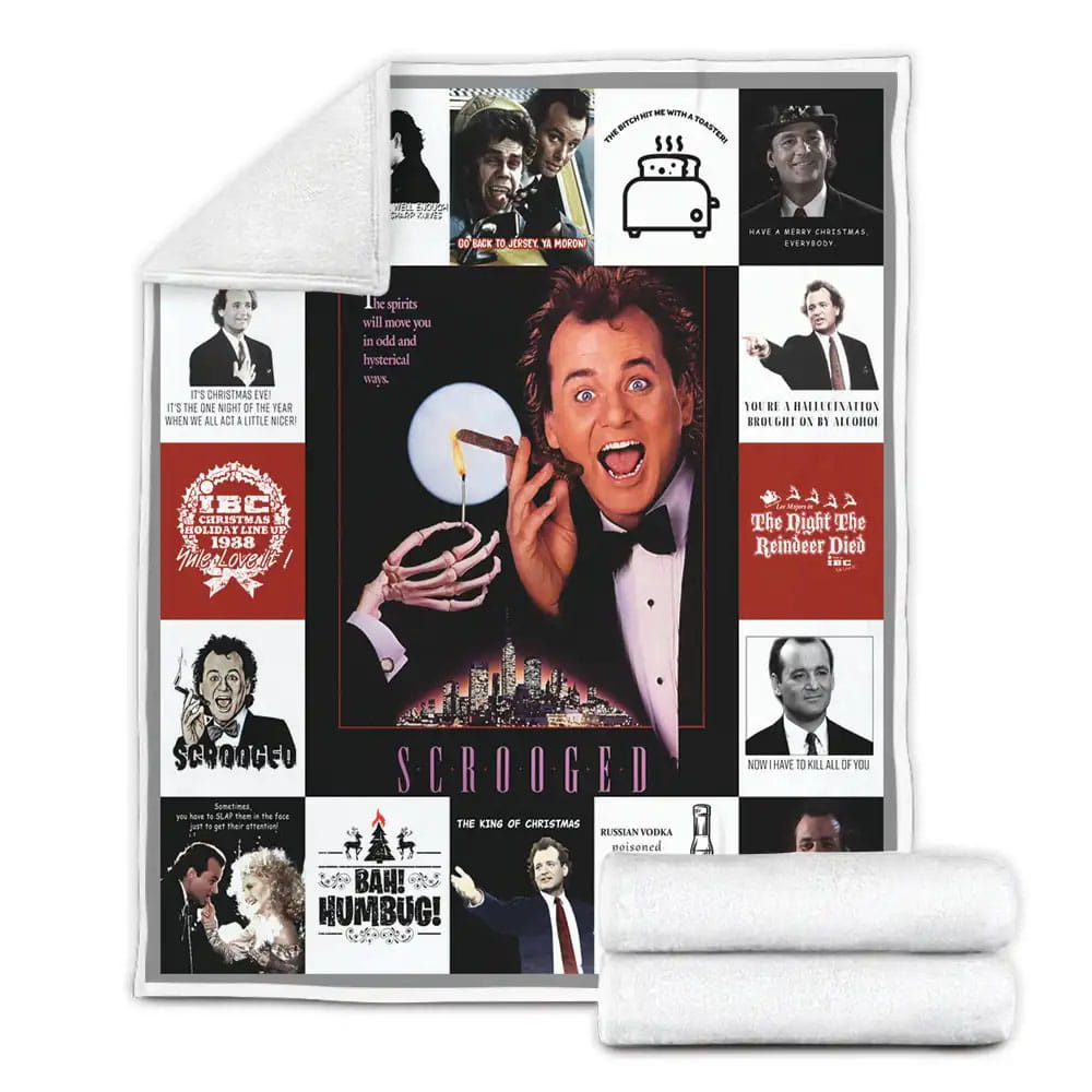 Scrooged Fleece Blanket Gift For Wife Husband Besties