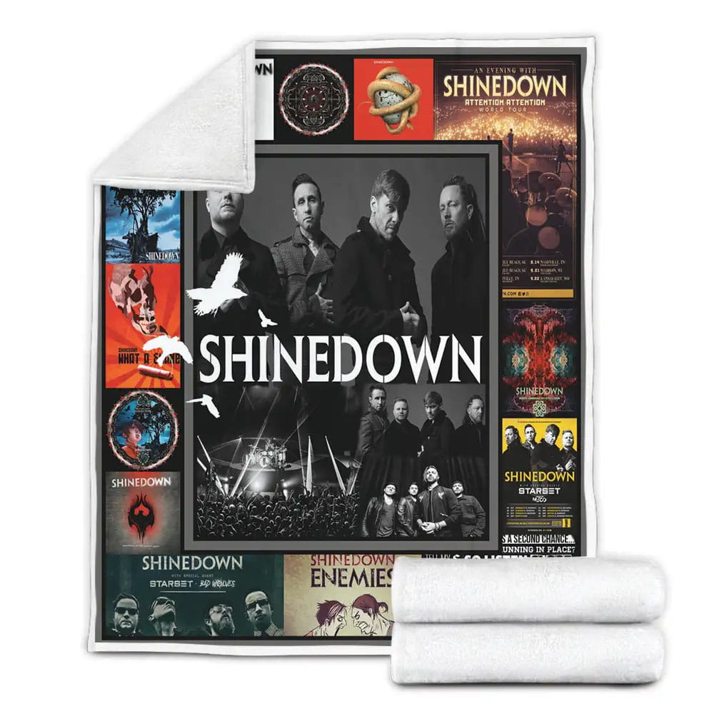 Shinedown Fleece Blanket Gift For Birthday Halloween Christmas