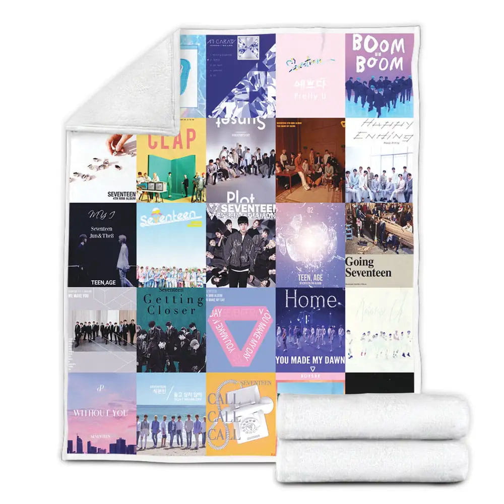 Seventeen Albums Fleece Blanket Gift For Wife Husband Besties
