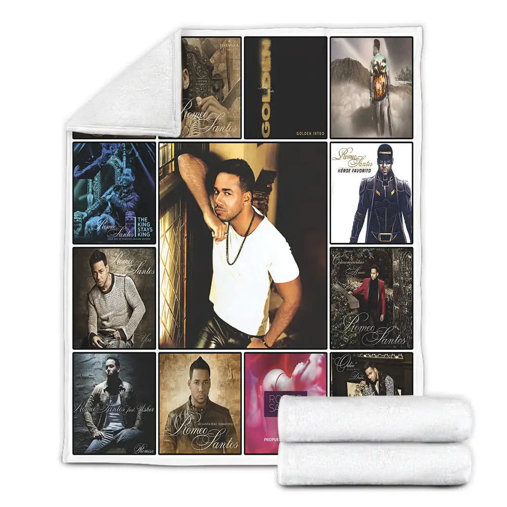 Romeo Santos Album Covers Fleece Blanket Perfect 
