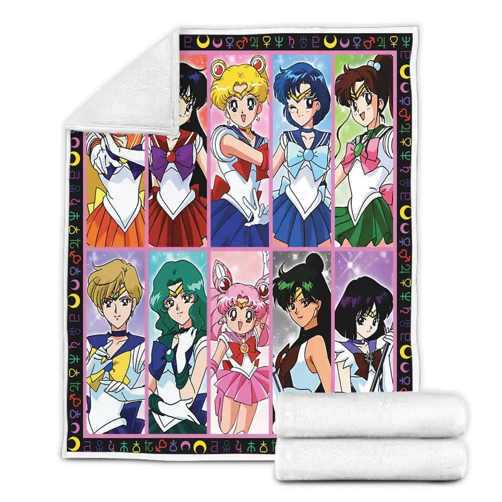Sailor Moon Fleece Blanket Gift For Wife Husband Besties