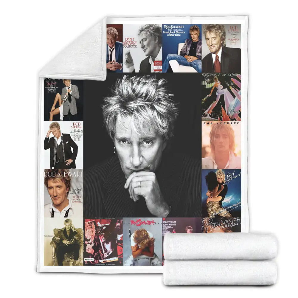 Rod Stewart Albums Fleece Blanket Gift For Mothers Day Fathers Day