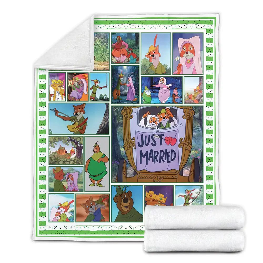 Robin Hood 1973 Fleece Blanket Gift For Mothers Day Fathers Day