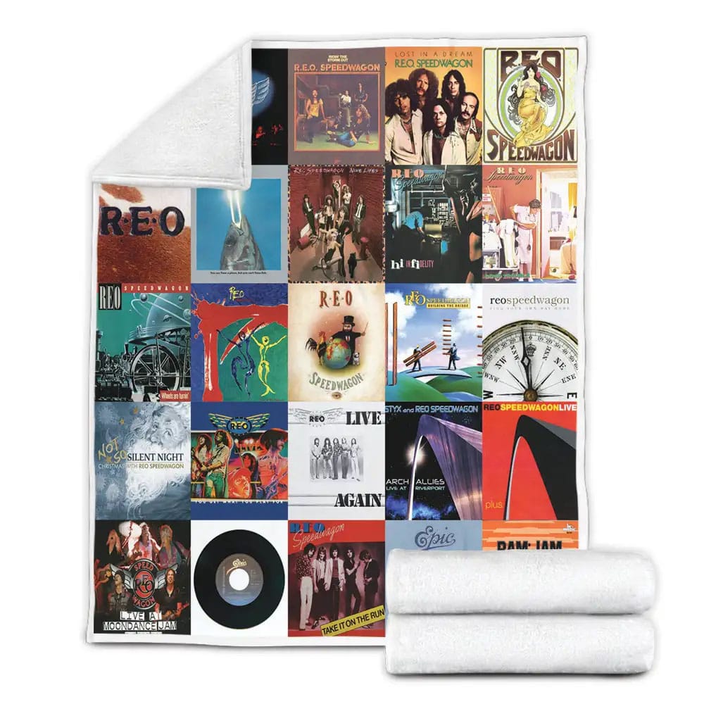 Reo Speedwagon Album Covers Fleece Blanket Gift For Birthday Halloween Christmas