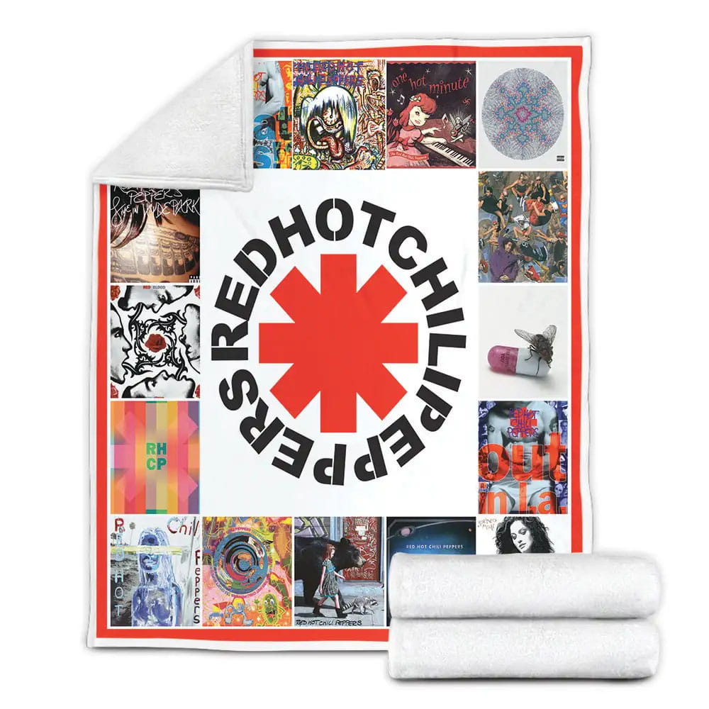 Red Hot Chili Peppers Albums Cover Poster Fleece Blanket Gift For Mothers Day Fathers Day