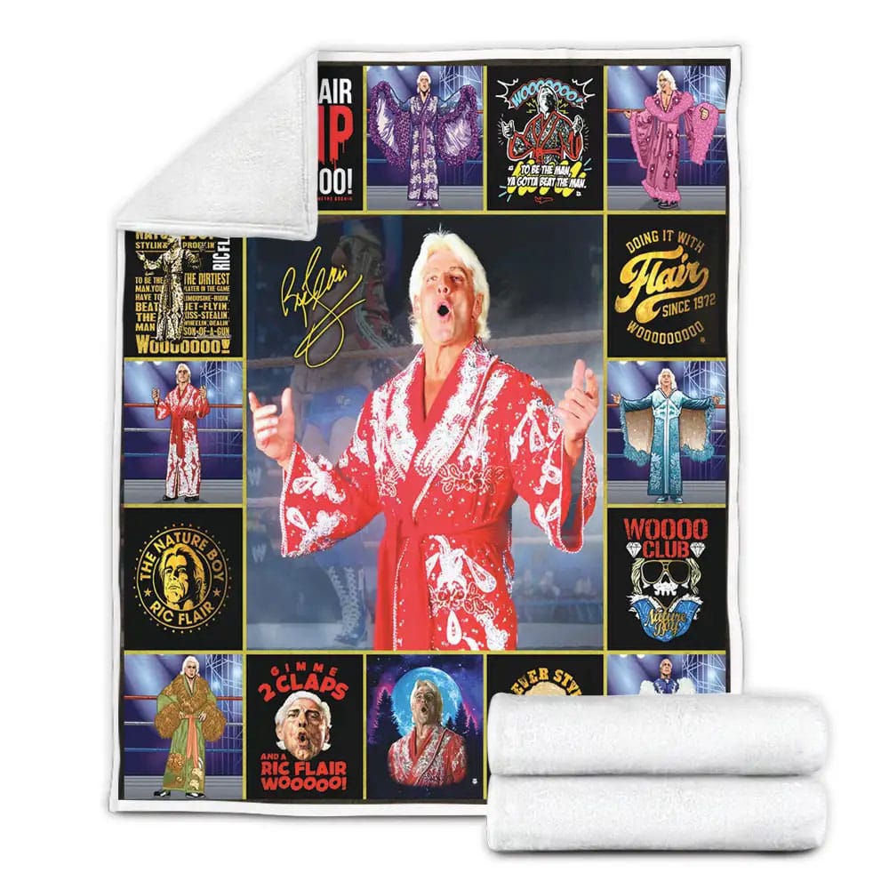 Ric Flair Fleece Blanket Gift For Wife Husband Besties