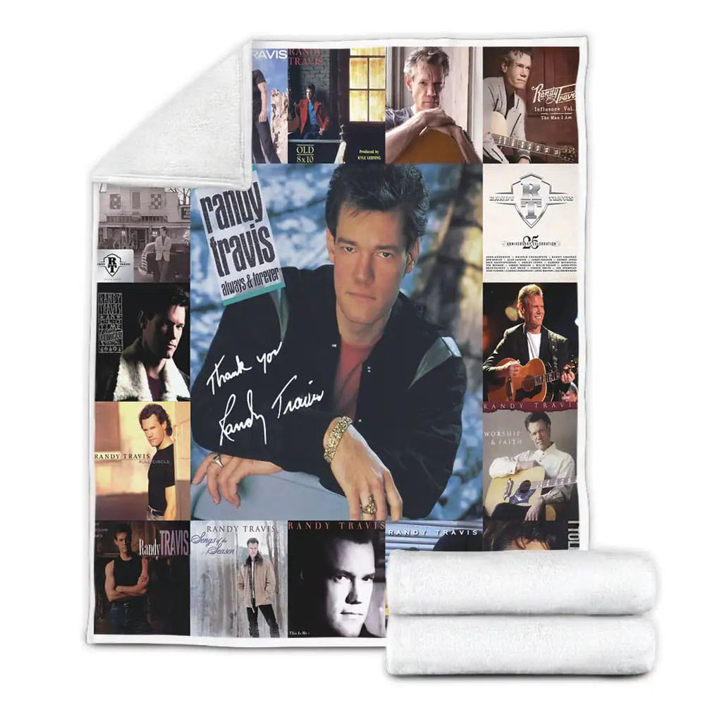Randy Travis Albums Fleece Blanket Gift For Wife Husband Besties