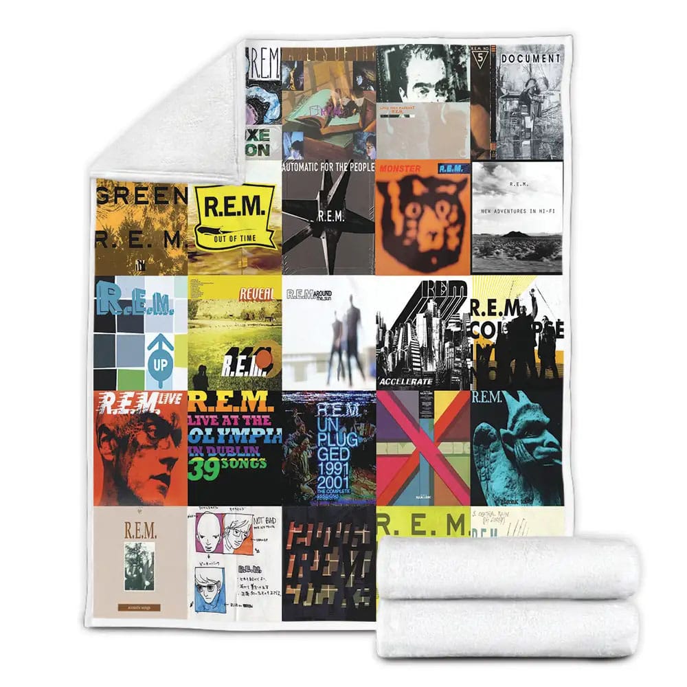 R.E.M Style Two Album Covers Fleece Blanket Perfect 