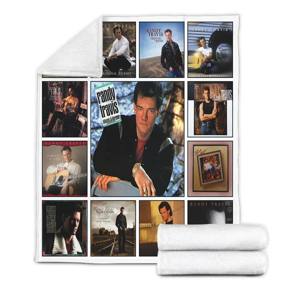 Randy Travis Fleece Blanket Gift For Birthday Halloween Christmas