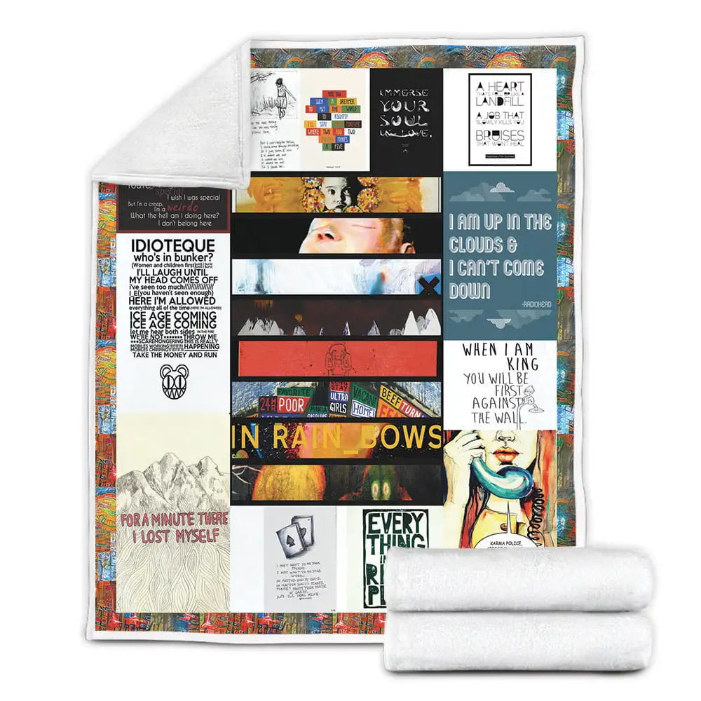 Radiohead Song Lyric Fleece Blanket Perfect 
