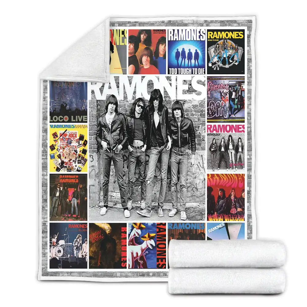 Ramones Albums Cover Poster Fleece Blanket Gift For Mothers Day Fathers Day