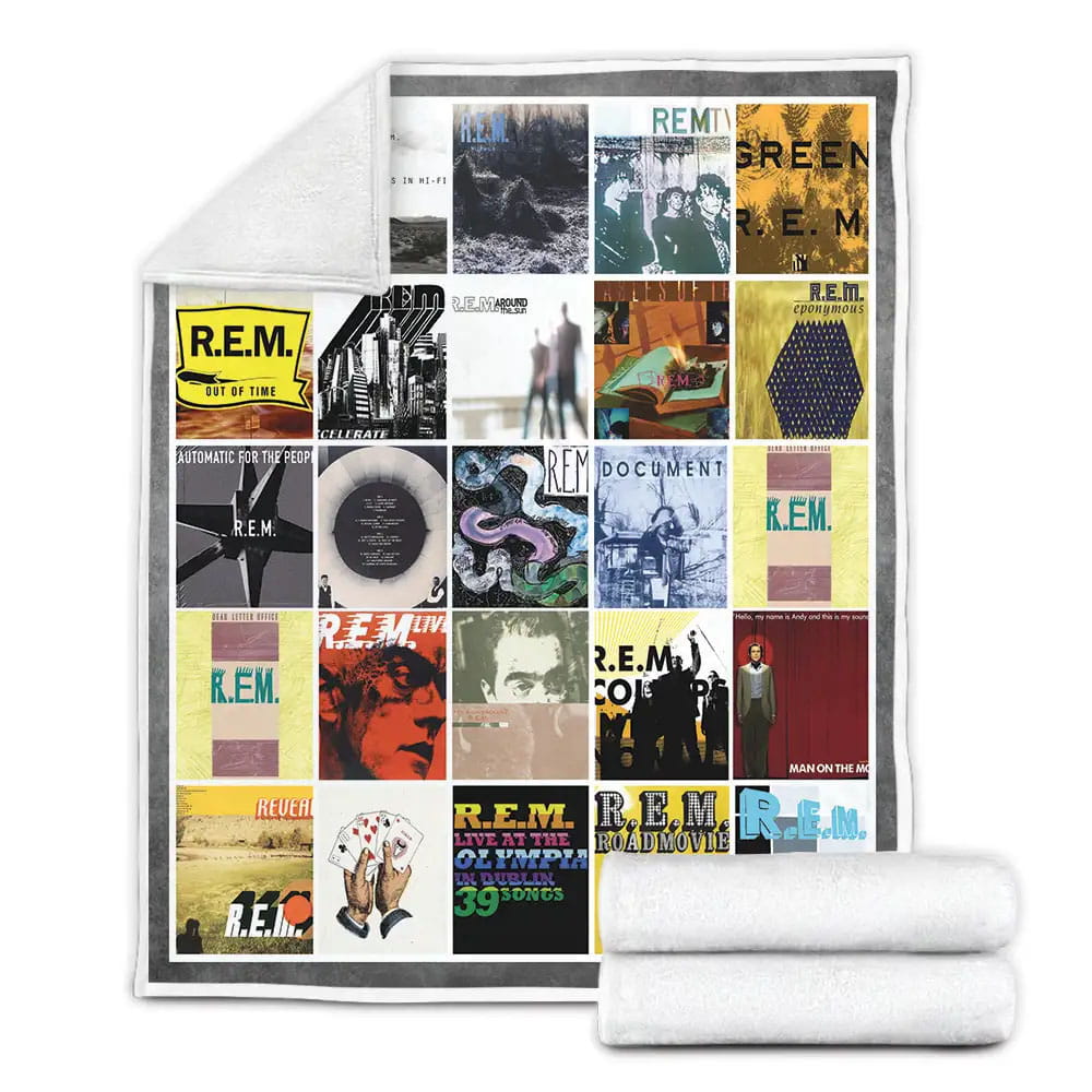 R.E.M. Poster Fleece Blanket Gift For Mothers Day Fathers Day