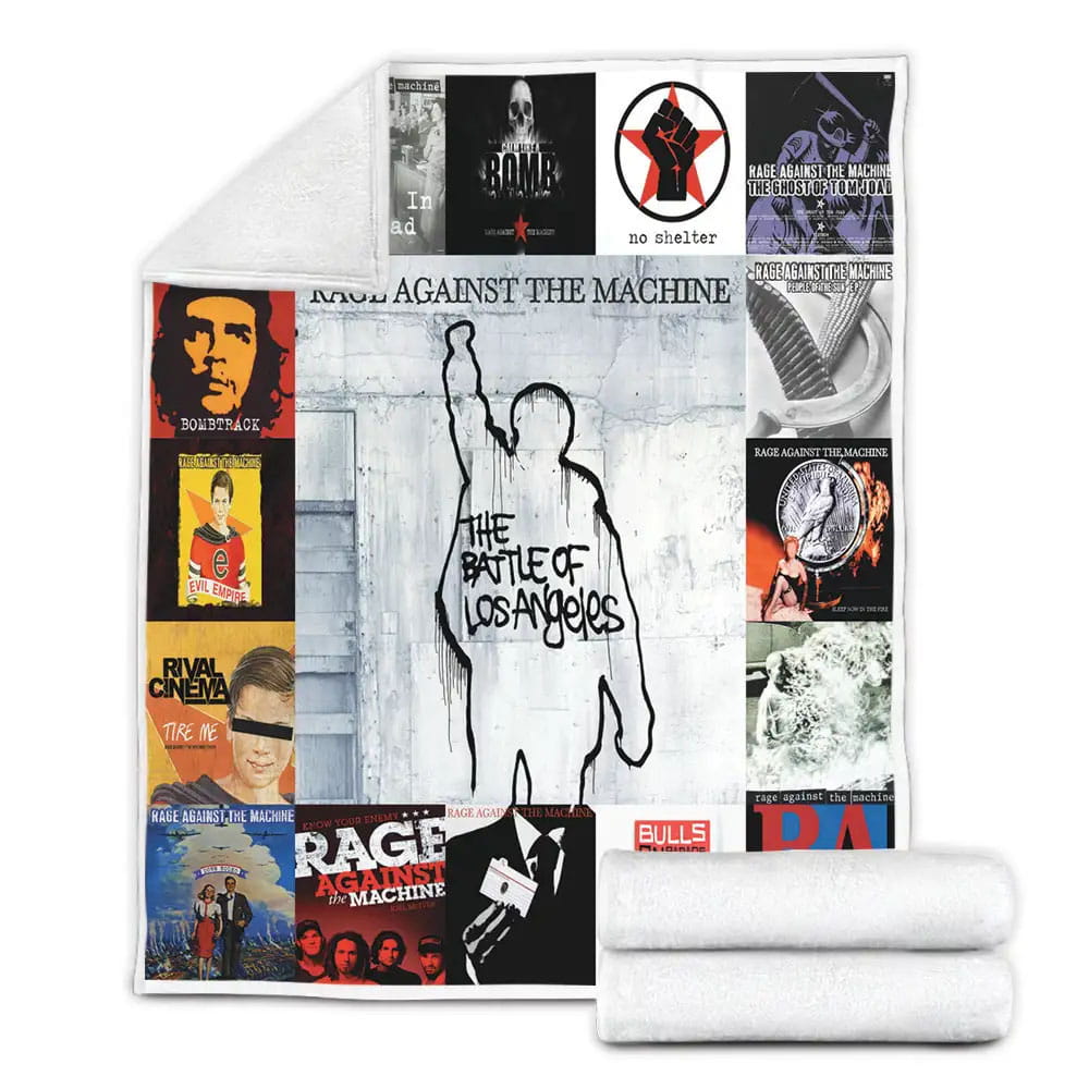 Rage Against The Machine Albums Fleece Blanket Gift For Birthday Halloween Christmas