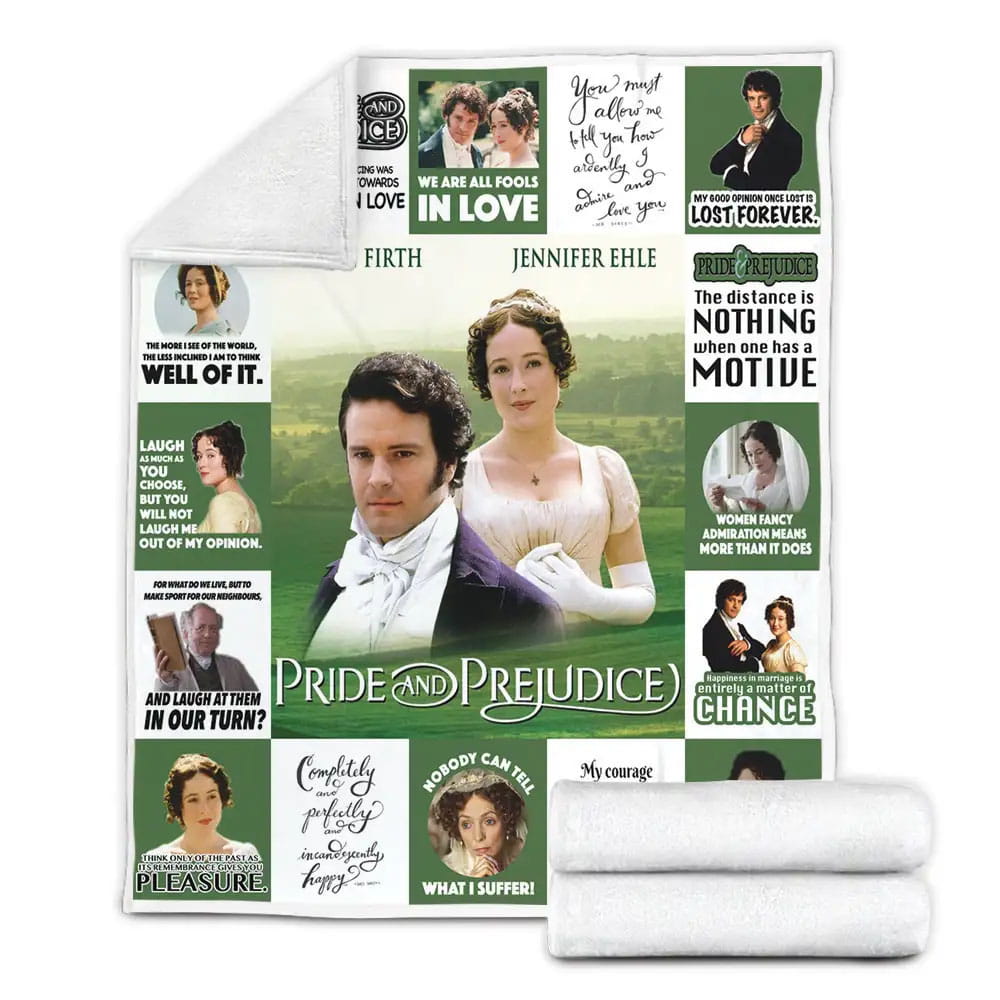 Pride And Prejudice Fleece Blanket Gift For Wife Husband Besties