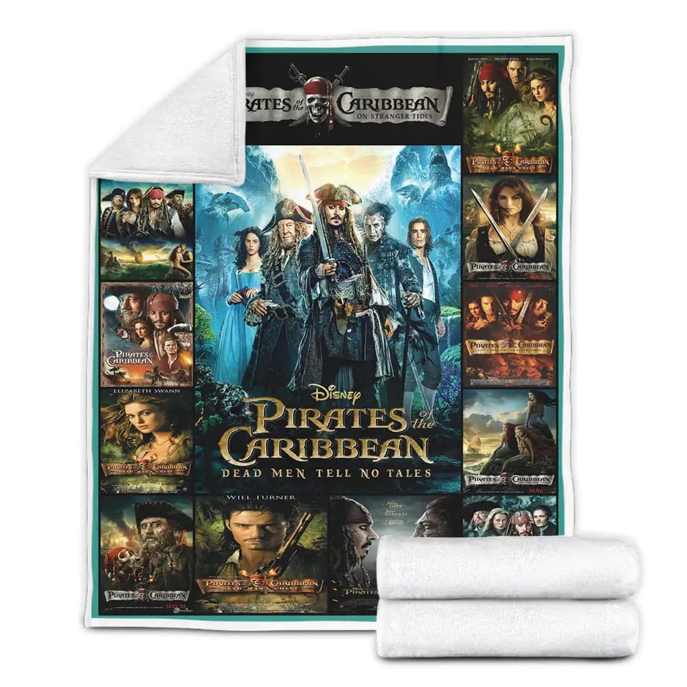Pirates of the Caribbean Fleece Blanket Gift For Wife Husband Besties