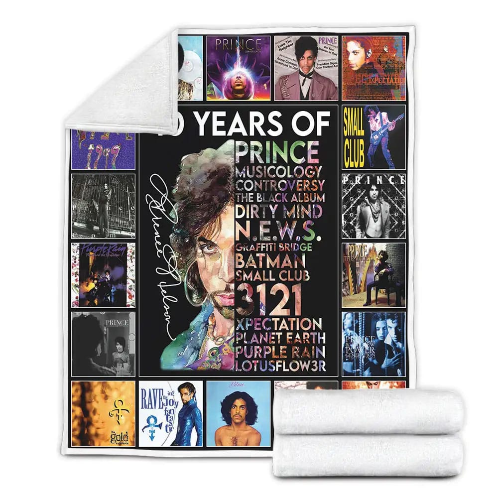 Prince Albums Fleece Blanket Gift For Birthday Halloween Christmas