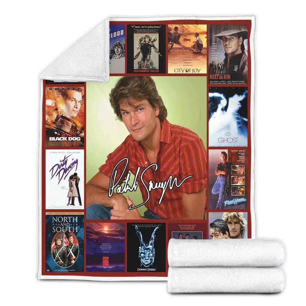 Patrick Swayze Fleece Blanket Gift For Birthday Halloween Christmas