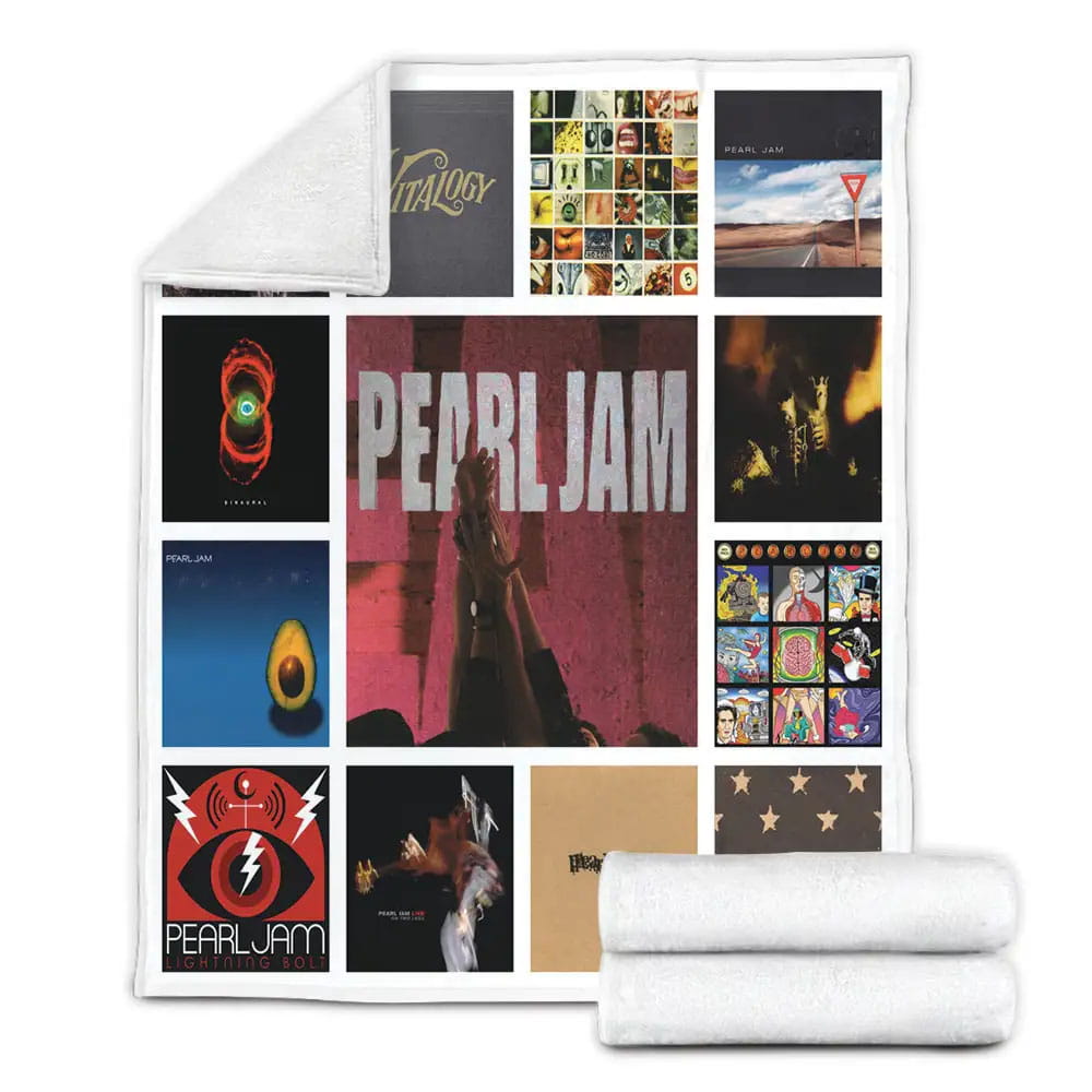 Pearl Jam Album Covers Fleece Blanket Gift For Mothers Day Fathers Day