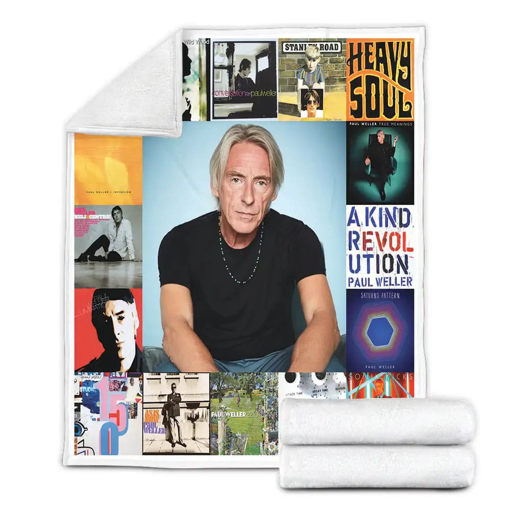 Paul Weller Album Covers Fleece Blanket Gift For Wife Husband Besties