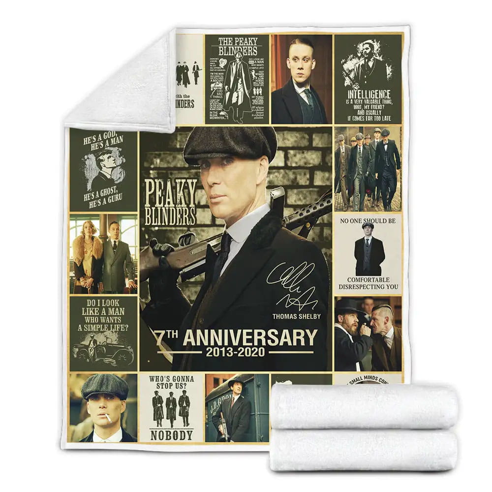 Peaky Blinders Fleece Blanket Gift For Birthday Halloween Christmas