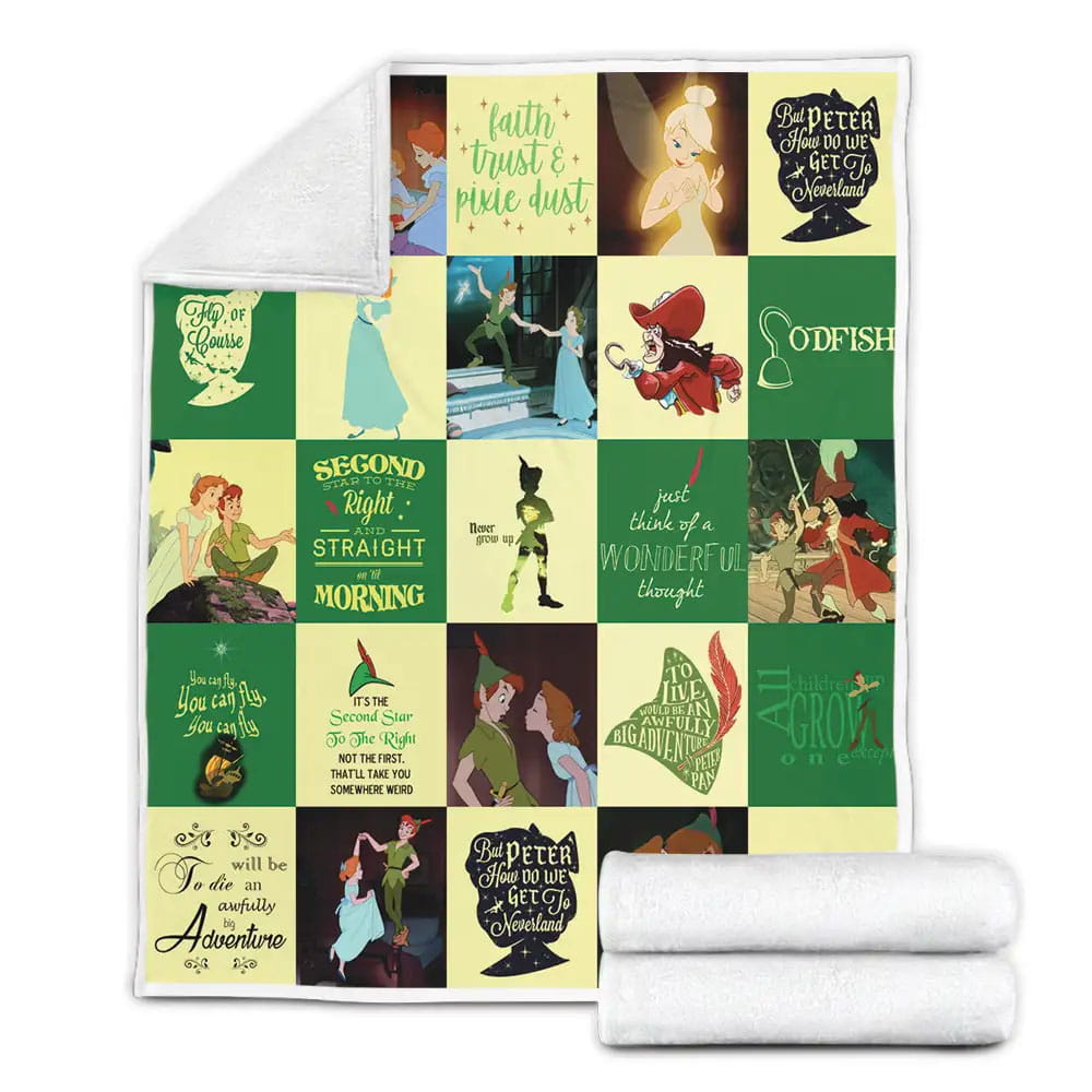 Peter Pan Fleece Blanket Gift For Mothers Day Fathers Day