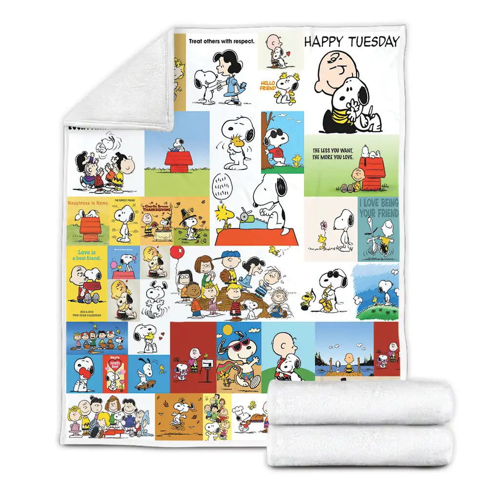 Peanuts Snoopy 3d Fleece Blanket Gift For Wife Husband Besties