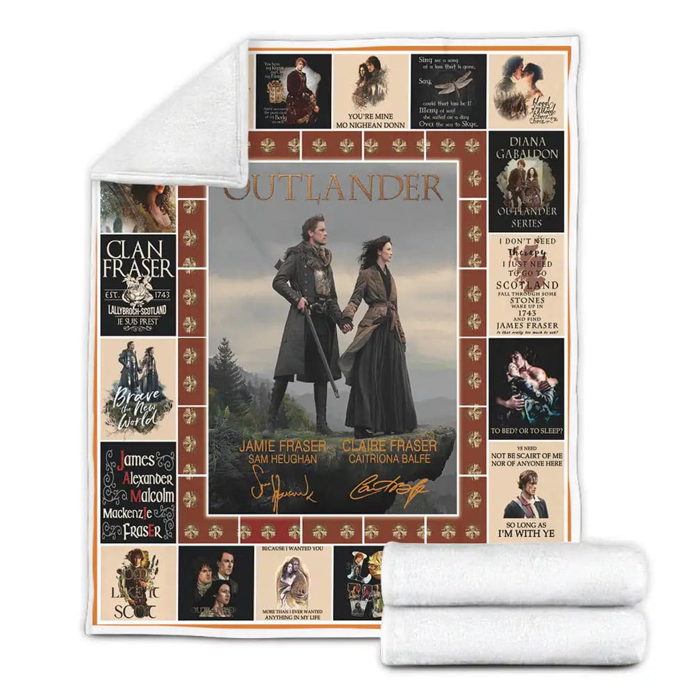 Outlander Tv Series Fleece Blanket Perfect 