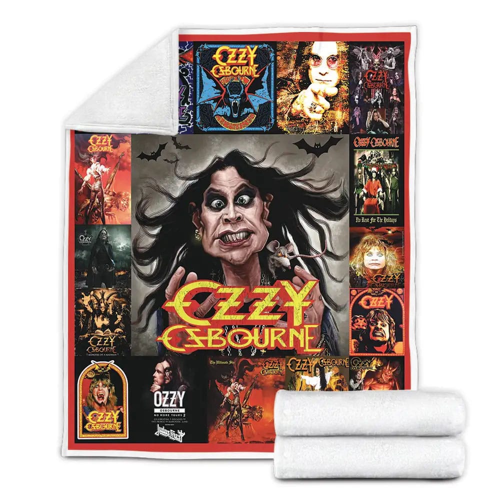 Ozzy Osbourne Fleece Blanket Gift For Birthday Halloween Christmas